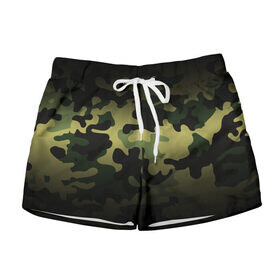 Женские шорты 3D с принтом Camouflage - Series 3 (Shorts,Pants) , 100% полиэстер | прямой крой, два кармана без застежек по бокам. Мягкая трикотажная резинка на поясе, внутри которой широкие завязки. Длина до середины бедра | 0x000000123 | camo | green | зелёный | камуфляж | спорт