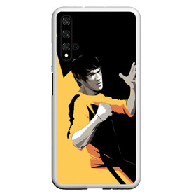 Чехол для Honor 20 с принтом Bruce Lee , Силикон | Область печати: задняя сторона чехла, без боковых панелей | Тематика изображения на принте: bruce lee | актер | боец | воин | звезда | карате