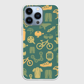 Чехол для iPhone 13 Pro с принтом Велосипедист ,  |  | bicycle | bike | road | speed | sport | вело | велосипед | велосипедист | гонщик | дорога | здоровье | педали | сила | скорость | спорт | трасса | шлем