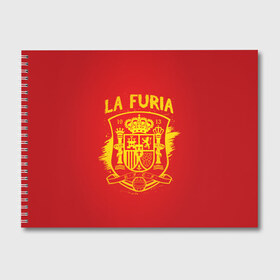 Альбом для рисования с принтом Сборная Испании , 100% бумага
 | матовая бумага, плотность 200 мг. | la furia | lafuria | roja | spain | team | диего | иньеста | испания | коста | красная | сильва | форма | фурия | чемпионат мира. футбол