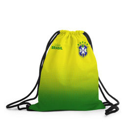 Рюкзак-мешок 3D с принтом Сборная Бразилии , 100% полиэстер | плотность ткани — 200 г/м2, размер — 35 х 45 см; лямки — толстые шнурки, застежка на шнуровке, без карманов и подкладки | brasil | brasilia | brazilia | braziliya | cfb | бразилия | сборная