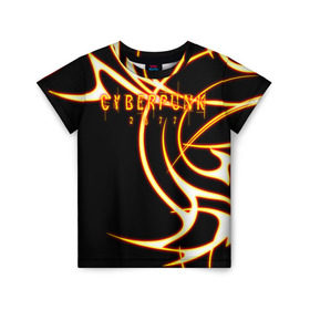 Детская футболка 3D с принтом Cyberpunk 2077 , 100% гипоаллергенный полиэфир | прямой крой, круглый вырез горловины, длина до линии бедер, чуть спущенное плечо, ткань немного тянется | action | cyberpunk | projekt red | rpg | игра | кибер | мир | панк | средневековья | фэнтези