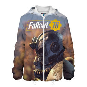 Мужская куртка 3D с принтом Fallout 76 , ткань верха — 100% полиэстер, подклад — флис | прямой крой, подол и капюшон оформлены резинкой с фиксаторами, два кармана без застежек по бокам, один большой потайной карман на груди. Карман на груди застегивается на липучку | fallout | fallout 76 | future | rpg | valt tec | war | wasteland | будущее | война | костюм | постапокалипсис | рпг | фалаут | фолаут | фоллаут | фолыч | ядерная пустошь