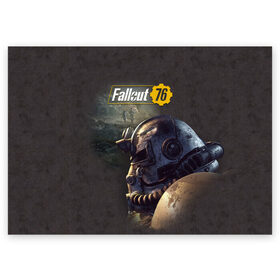 Поздравительная открытка с принтом Fallout 76 , 100% бумага | плотность бумаги 280 г/м2, матовая, на обратной стороне линовка и место для марки
 | fallout | fallout 76 | future | rpg | valt tec | war | wasteland | будущее | война | костюм | постапокалипсис | рпг | фалаут | фолаут | фоллаут | фолыч | ядерная пустошь