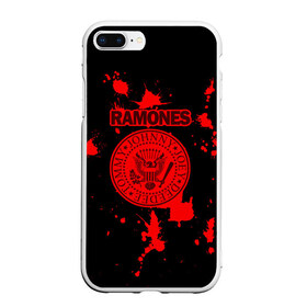 Чехол для iPhone 7Plus/8 Plus матовый с принтом Ramones , Силикон | Область печати: задняя сторона чехла, без боковых панелей | Тематика изображения на принте: ramones | джонни | джоуи | ди ди томми | рамон | рамонес | рамоун | рамоунз | рамоунс | рок группа