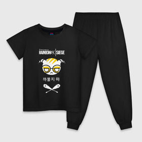 Детская пижама хлопок с принтом Rainbow Six | Siege (Dokkaebi) , 100% хлопок |  брюки и футболка прямого кроя, без карманов, на брюках мягкая резинка на поясе и по низу штанин
 | 