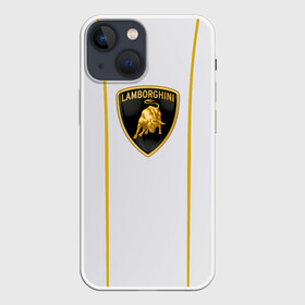 Чехол для iPhone 13 mini с принтом LAMBORGHINI. ,  |  | Тематика изображения на принте: auto | lamborghini | sport | авто | автомобиль | автомобильные | бренд | ламборджини | лого | логотип | марка | спорт