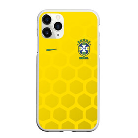 Чехол для iPhone 11 Pro матовый с принтом Сборная Бразилии узор соты , Силикон |  | Тематика изображения на принте: brazil | championship | cup | football | team | world | бразилия | форма | футбол | чемпионат мира | чм