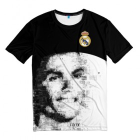 Мужская футболка 3D с принтом Ronaldo Real Exclusive , 100% полиэфир | прямой крой, круглый вырез горловины, длина до линии бедер | 
