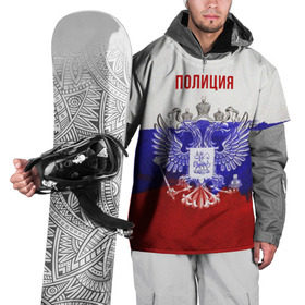 Накидка на куртку 3D с принтом Полиция Российский флаг , 100% полиэстер |  | Тематика изображения на принте: 