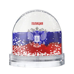 Водяной шар с принтом Полиция Российский флаг , Пластик | Изображение внутри шара печатается на глянцевой фотобумаге с двух сторон | 