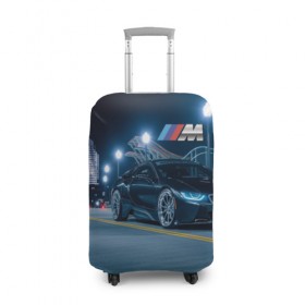 Чехол для чемодана 3D с принтом BMW AUTO SPORT , 86% полиэфир, 14% спандекс | двустороннее нанесение принта, прорези для ручек и колес | amg | bmw | bmw performance | m | motorsport | sport | авто | автомобиль | автомобильные | бмв | бренд | марка | моторспорт | спорт | фон