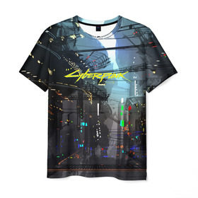 Мужская футболка 3D с принтом Cyber Punk 2077 , 100% полиэфир | прямой крой, круглый вырез горловины, длина до линии бедер | cd projekt red | cyberpunk | cyberpunk 2077 | e3 | ps4 | rpg | v | xbox | будущее | киберпанк | киберпанк 2077 | от создателей ведьмака | рпг