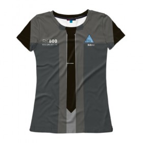 Женская футболка 3D с принтом Detroit RK 800 , 100% полиэфир ( синтетическое хлопкоподобное полотно) | прямой крой, круглый вырез горловины, длина до линии бедер | connor detroit: become human | detroit | detroit – ap700
