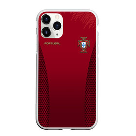 Чехол для iPhone 11 Pro Max матовый с принтом Португалия форма с сеткой , Силикон |  | football | portugal | team | домашняя | игрок | игроки | игроков | команды | мира | на | по | португалии | португалия | португальская | сборная | сборной | сетка | сеткой | сотами | соты | текстура | форма | футбол