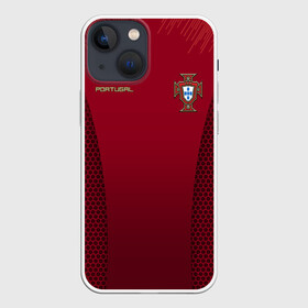 Чехол для iPhone 13 mini с принтом Португалия форма с сеткой ,  |  | football | portugal | team | домашняя | игрок | игроки | игроков | команды | мира | на | по | португалии | португалия | португальская | сборная | сборной | сетка | сеткой | сотами | соты | текстура | форма | футбол