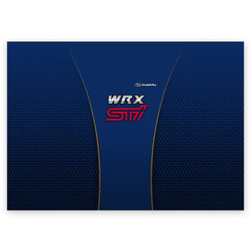 Поздравительная открытка с принтом Субару WRX STI Pro Sport , 100% бумага | плотность бумаги 280 г/м2, матовая, на обратной стороне линовка и место для марки
 | subaru | марка | машины | субару