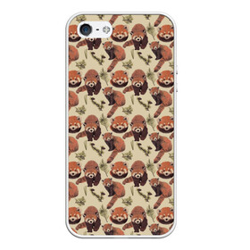 Чехол для iPhone 5/5S матовый с принтом Red panda , Силикон | Область печати: задняя сторона чехла, без боковых панелей | panda | red panda | small panda | животные | красная панда | лес | панда