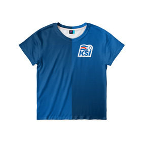 Детская футболка 3D с принтом KSI ICELAND SPORT , 100% гипоаллергенный полиэфир | прямой крой, круглый вырез горловины, длина до линии бедер, чуть спущенное плечо, ткань немного тянется | 2019 | fc | football | football club | iceland | ksi | sport | исландия | кси | сборная исландии | спорт | спортивные | униформа | фирменные цвета | фк | футбол | футбольный клуб