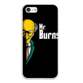 Чехол для iPhone 5/5S матовый с принтом Mr Burns (Simpsons) , Силикон | Область печати: задняя сторона чехла, без боковых панелей | burns | mr | mr. burns | simpsons | мистер бернс | симпсоны