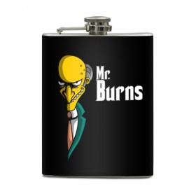 Фляга с принтом Mr. Burns (Simpsons) , металлический корпус | емкость 0,22 л, размер 125 х 94 мм. Виниловая наклейка запечатывается полностью | Тематика изображения на принте: burns | mr | mr. burns | simpsons | мистер бернс | симпсоны