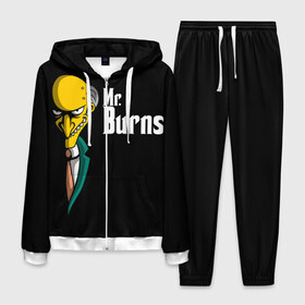 Мужской костюм 3D с принтом Mr Burns (Simpsons) , 100% полиэстер | Манжеты и пояс оформлены тканевой резинкой, двухслойный капюшон со шнурком для регулировки, карманы спереди | burns | mr | mr. burns | simpsons | мистер бернс | симпсоны