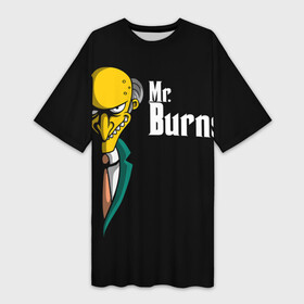Платье-футболка 3D с принтом Mr. Burns (Simpsons) ,  |  | burns | mr | mr. burns | simpsons | мистер бернс | симпсоны