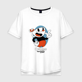 Мужская футболка хлопок Oversize с принтом Cuphead (4) , 100% хлопок | свободный крой, круглый ворот, “спинка” длиннее передней части | cuphead | game | retro | uphead