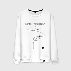 Мужской свитшот хлопок с принтом  LOVE YOURSELF _ , 100% хлопок |  | bangtan boys | bts | бантаны | бтс