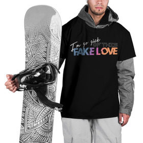 Накидка на куртку 3D с принтом FAKE LOVE , 100% полиэстер |  | Тематика изображения на принте: bangtan boys | bts | бантаны | бтс