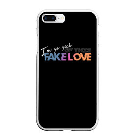 Чехол для iPhone 7Plus/8 Plus матовый с принтом FAKE LOVE , Силикон | Область печати: задняя сторона чехла, без боковых панелей | bangtan boys | bts | бантаны | бтс
