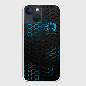 Чехол для iPhone 13 mini с принтом TEAM LIQUID E SPORT ,  |  | 2019 | blue | cybersport | esport | liquid | logo | pro league | sci fi | team | team liquid | броня | киберспорт | логотип | ромб | текстура | тим ликвид | фирменные цвета