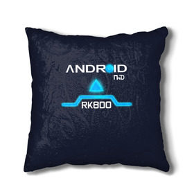 Подушка 3D с принтом ANDROID RK800 CONNOR , наволочка – 100% полиэстер, наполнитель – холлофайбер (легкий наполнитель, не вызывает аллергию). | состоит из подушки и наволочки. Наволочка на молнии, легко снимается для стирки | connor | cyberlife | detroit become human | deviant | kara | markus | ps4 | rk800 |  detroit: become human | детроит | детроит: стать человеком | игры | кара | коннор | конор | кэра | маркус | пиратs | эксклюзив