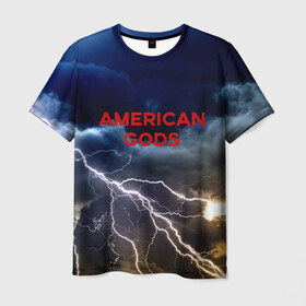 Мужская футболка 3D с принтом American Gods , 100% полиэфир | прямой крой, круглый вырез горловины, длина до линии бедер | american gods | omg | американские боги | джиллиан андерсон | иэн макшейн | пабло шрайбер | фантастика | эмили браунинг