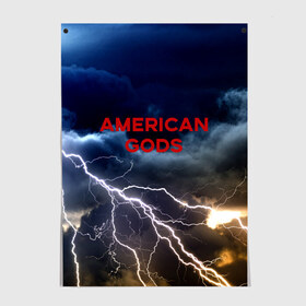 Постер с принтом American Gods , 100% бумага
 | бумага, плотность 150 мг. Матовая, но за счет высокого коэффициента гладкости имеет небольшой блеск и дает на свету блики, но в отличии от глянцевой бумаги не покрыта лаком | american gods | omg | американские боги | джиллиан андерсон | иэн макшейн | пабло шрайбер | фантастика | эмили браунинг