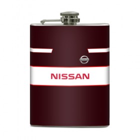 Фляга с принтом Nissan , металлический корпус | емкость 0,22 л, размер 125 х 94 мм. Виниловая наклейка запечатывается полностью | 