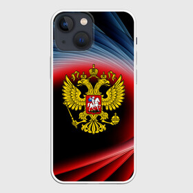 Чехол для iPhone 13 mini с принтом Россия ,  |  | abstraction | grunge | russia | sport | абстракция | герб | краска | русский | символика рф | спорт | спортивный | триколор | униформа | форма | я русский