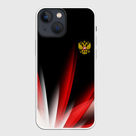 Чехол для iPhone 13 mini с принтом Russia sport collection ,  |  | abstraction | grunge | russia | sport | абстракция | герб | краска | русский | символика рф | спорт | спортивный | триколор | униформа | форма | я русский