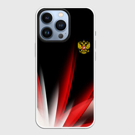 Чехол для iPhone 13 Pro с принтом Russia sport collection ,  |  | Тематика изображения на принте: abstraction | grunge | russia | sport | абстракция | герб | краска | русский | символика рф | спорт | спортивный | триколор | униформа | форма | я русский