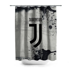 Штора 3D для ванной с принтом Juventus New , 100% полиэстер | плотность материала — 100 г/м2. Стандартный размер — 146 см х 180 см. По верхнему краю — пластиковые люверсы для креплений. В комплекте 10 пластиковых колец | cr7 | juve | juventus | ronaldo | texture | брызги красок | герб италии | гранж | звезда | роналдо | текстура | флаг италии | ювентус