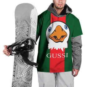 Накидка на куртку 3D с принтом GUSSI , 100% полиэстер |  | Тематика изображения на принте: gucci | gussi ga ga ga | gussi gang | бренд | гусь | птица