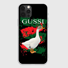 Чехол для iPhone 12 Pro Max с принтом Gussi , Силикон |  | gucci | gussi ga ga ga | gussi gang | бренд | гусь | птица