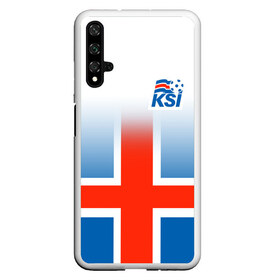 Чехол для Honor 20 с принтом KSI ICELAND SPORT , Силикон | Область печати: задняя сторона чехла, без боковых панелей | 2019 | fc | football | football club | iceland | ksi | sport | исландия | кси | сборная исландии | спорт | спортивные | униформа | фирменные цвета | фк | футбол | футбольный клуб