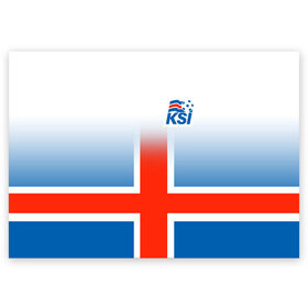 Поздравительная открытка с принтом KSI ICELAND SPORT , 100% бумага | плотность бумаги 280 г/м2, матовая, на обратной стороне линовка и место для марки
 | 2019 | fc | football | football club | iceland | ksi | sport | исландия | кси | сборная исландии | спорт | спортивные | униформа | фирменные цвета | фк | футбол | футбольный клуб