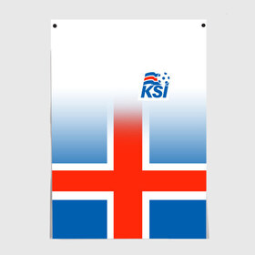 Постер с принтом KSI ICELAND SPORT , 100% бумага
 | бумага, плотность 150 мг. Матовая, но за счет высокого коэффициента гладкости имеет небольшой блеск и дает на свету блики, но в отличии от глянцевой бумаги не покрыта лаком | 2019 | fc | football | football club | iceland | ksi | sport | исландия | кси | сборная исландии | спорт | спортивные | униформа | фирменные цвета | фк | футбол | футбольный клуб