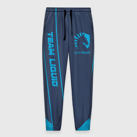 Мужские брюки 3D с принтом TEAM LIQUID E-SPORT , 100% полиэстер | манжеты по низу, эластичный пояс регулируется шнурком, по бокам два кармана без застежек, внутренняя часть кармана из мелкой сетки | 2019 | blue | cybersport | esport | liquid | logo | pro league | team | team liquid | киберспорт | логотип | тим ликвид | фирменные цвета