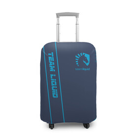 Чехол для чемодана 3D с принтом TEAM LIQUID E-SPORT , 86% полиэфир, 14% спандекс | двустороннее нанесение принта, прорези для ручек и колес | 2019 | blue | cybersport | esport | liquid | logo | pro league | team | team liquid | киберспорт | логотип | тим ликвид | фирменные цвета
