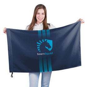 Флаг 3D с принтом TEAM LIQUID E-SPORT , 100% полиэстер | плотность ткани — 95 г/м2, размер — 67 х 109 см. Принт наносится с одной стороны | 2019 | blue | cybersport | esport | liquid | logo | pro league | team | team liquid | киберспорт | логотип | тим ликвид | фирменные цвета