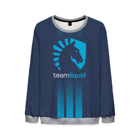 Мужской свитшот 3D с принтом TEAM LIQUID E-SPORT , 100% полиэстер с мягким внутренним слоем | круглый вырез горловины, мягкая резинка на манжетах и поясе, свободная посадка по фигуре | 2019 | blue | cybersport | esport | liquid | logo | pro league | team | team liquid | киберспорт | логотип | тим ликвид | фирменные цвета