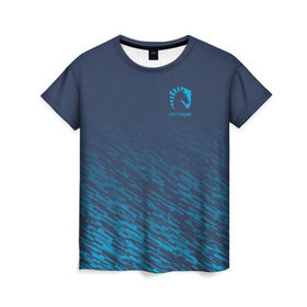 Женская футболка 3D с принтом TEAM LIQUID E-SPORT , 100% полиэфир ( синтетическое хлопкоподобное полотно) | прямой крой, круглый вырез горловины, длина до линии бедер | 2019 | blue | cybersport | esport | liquid | logo | pro league | team | team liquid | киберспорт | логотип | тим ликвид | фирменные цвета